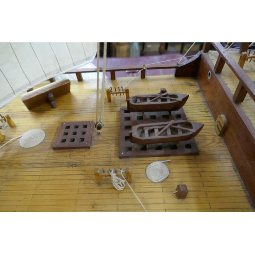 403 - Scratch built model galleon - The revenge - Richard Grenville's ship, 1591 - Built c1950 and restore... 