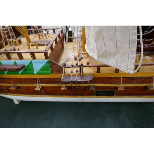 403 - Scratch built model galleon - The revenge - Richard Grenville's ship, 1591 - Built c1950 and restore... 