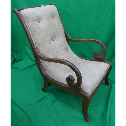 416 - Button back slipper chair