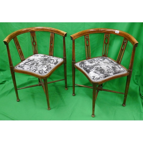 422 - Pair of Edwardian corner chairs