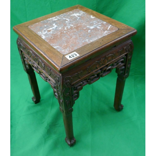 423 - Small Chinese marble top table