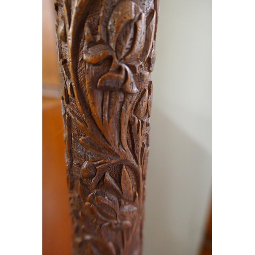 445 - Anglo-Indian carved standard lamp