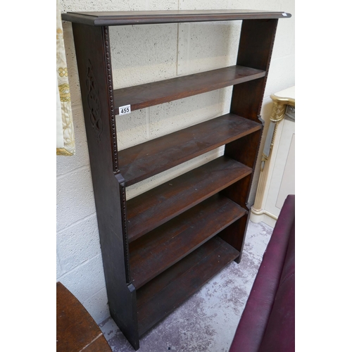 455 - Oak waterfall book case