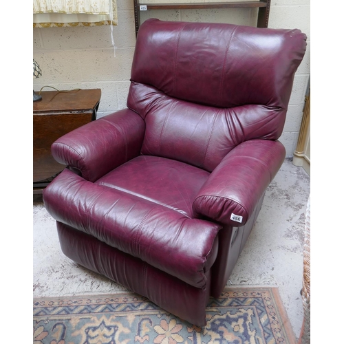 456 - Reclining leather armchair by Sherbourne