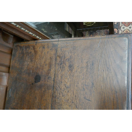 487 - Georgian oak coffer - Approx size W: 138cm D: 57cm H: 60cm