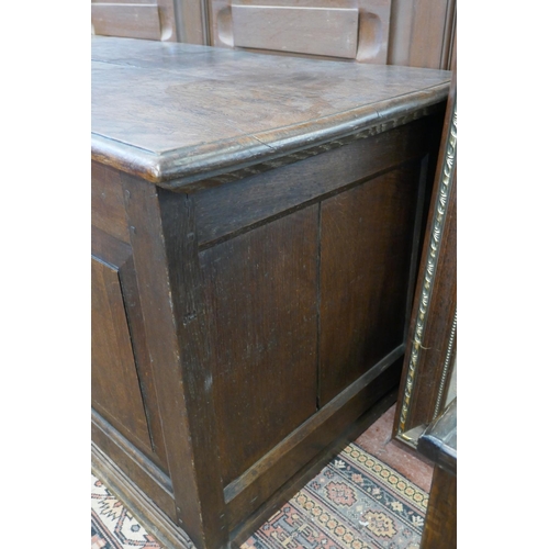 487 - Georgian oak coffer - Approx size W: 138cm D: 57cm H: 60cm