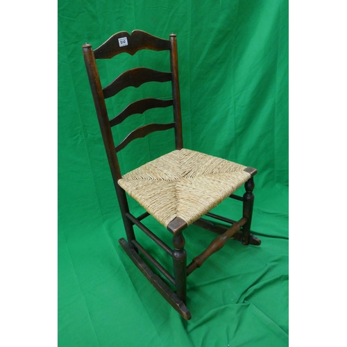 510 - Small rush seated rocking chair