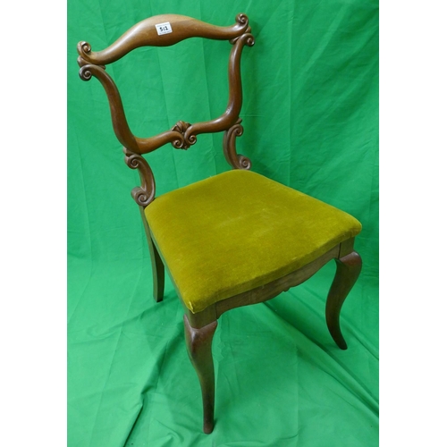 512 - Single antique mahogany dining chair