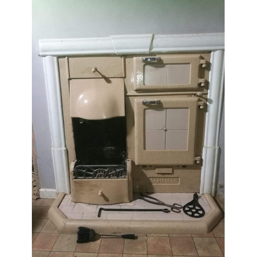 539 - Antique triplex fireplace oven