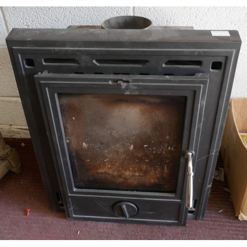 549 - Mazona wood burner - 12 months old with instructions and all fittings