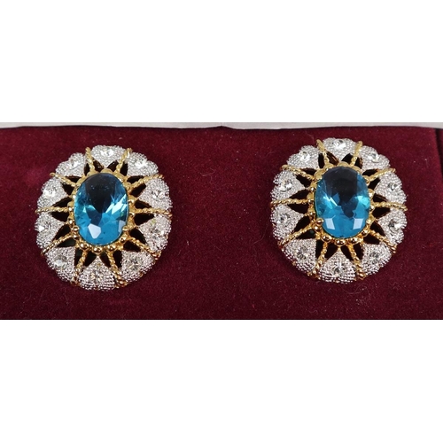 67 - Camrose & Kross stone set earrings