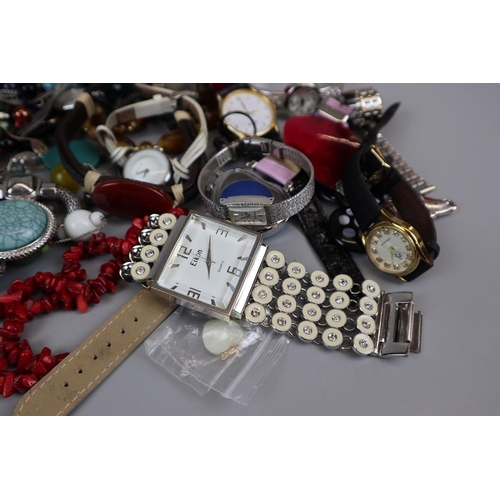 76 - Costume jewellery to include watches