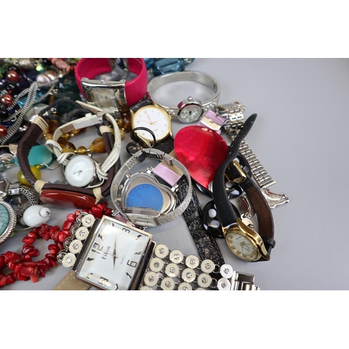 76 - Costume jewellery to include watches