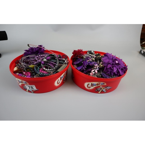 78 - Large quantity of costume jewellery