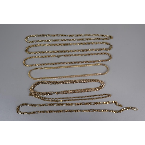 83 - Collection of gold tone necklaces