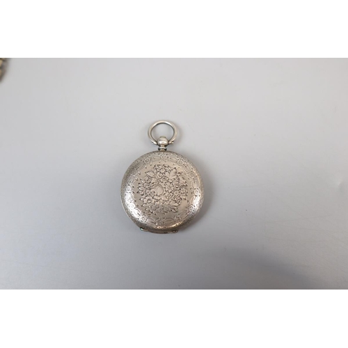 97 - 2 silver pocket watches & another