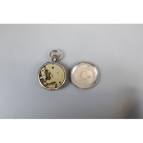 99 - 2 silver ladies pocket watches