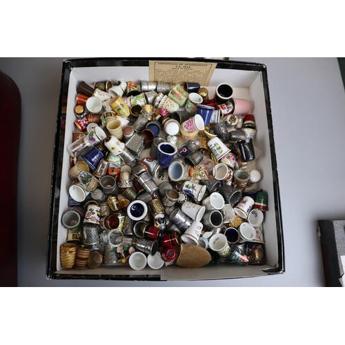 395 - Very large collection of thimbles to include COA's