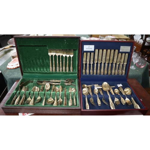 237 - 2 cases of gold tone cutlery