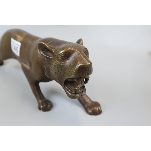 146 - Bronze - Jaguar - Approx. L: 35cm