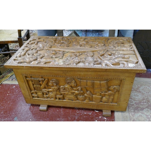 175 - African carved ottoman