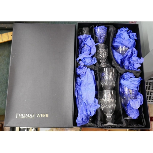 179 - Boxed Thomas Webb crystal glass set