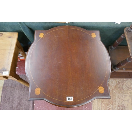 182 - Inlaid mahogany revolving library bookcase