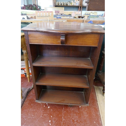 182 - Inlaid mahogany revolving library bookcase