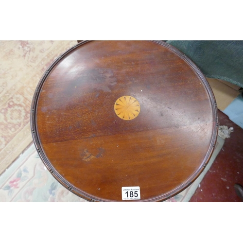 185 - Inlaid mahogany wine table