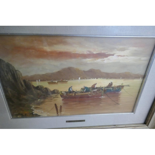 195 - Pair of oils - B.Anastasi - Approx. IS: 41cm x 25cm