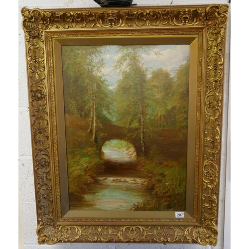 207 - Leopold Rivers - Oil on canvas - Circa 19C - Approx. IS: 55cm x 75cm