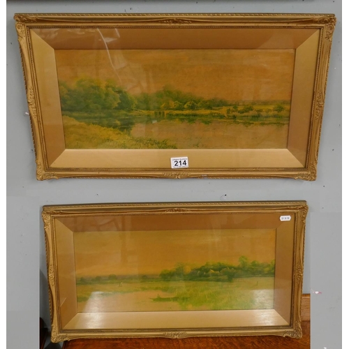 214 - Pair of oils under glass