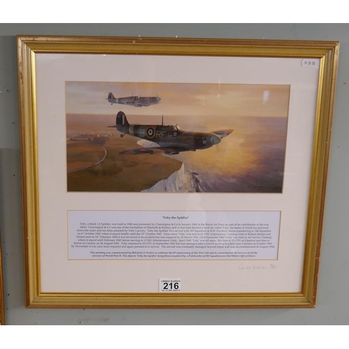 216 - L/E print - Toby the Spitfire