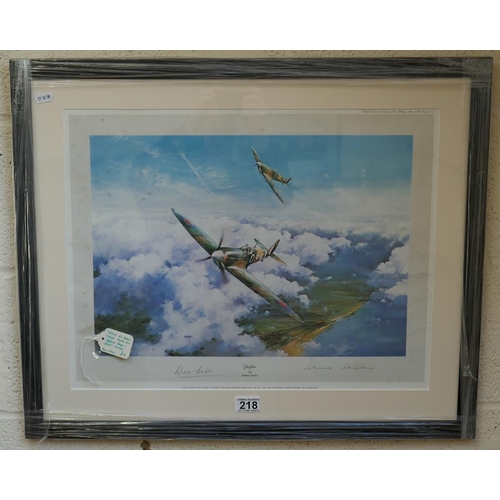 218 - Signed first edition print by Robert Taylor - Spitfire