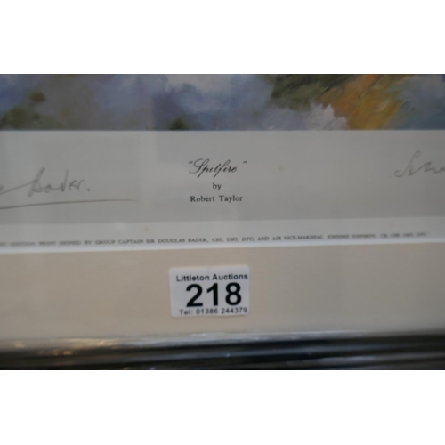 218 - Signed first edition print by Robert Taylor - Spitfire