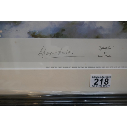 218 - Signed first edition print by Robert Taylor - Spitfire