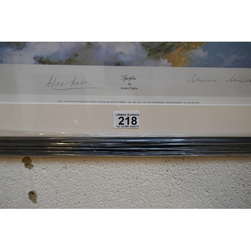 218 - Signed first edition print by Robert Taylor - Spitfire