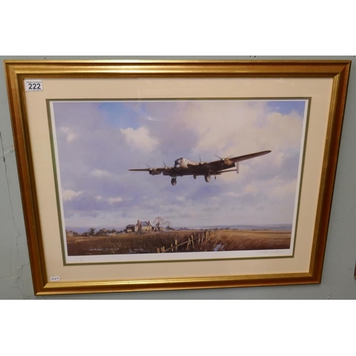 222 - L/E signed print with blind stamp - WWII Plane