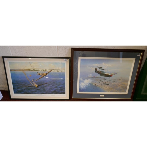 223 - 2 signed & L/E prints - Spitfires