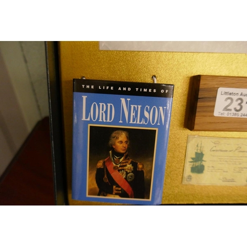 231 - Lord Nelson L/E teddy bear by Deans Rag Book Company in presentation box with book & COA