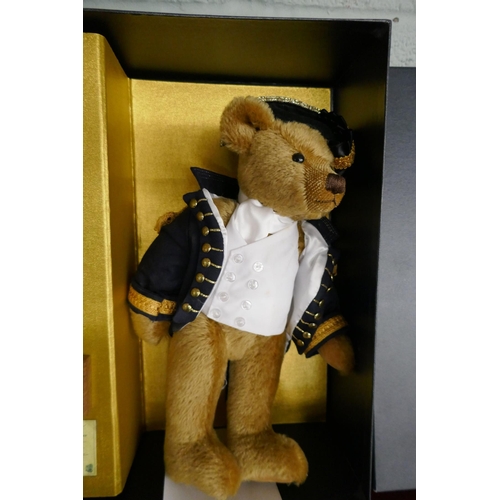 231 - Lord Nelson L/E teddy bear by Deans Rag Book Company in presentation box with book & COA