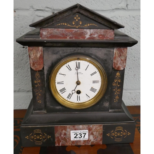 237 - Slate mantle clock