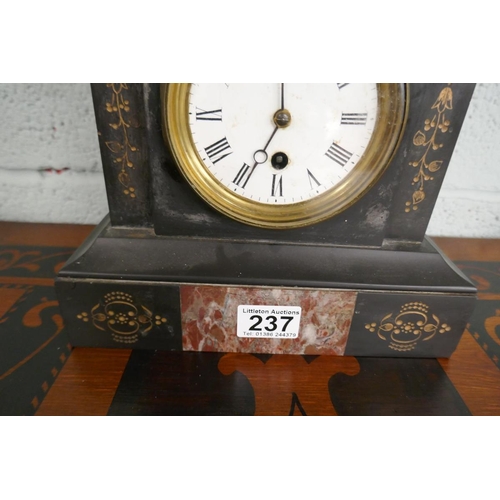 237 - Slate mantle clock