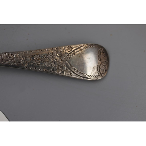 24 - Silver embossed berry spoon