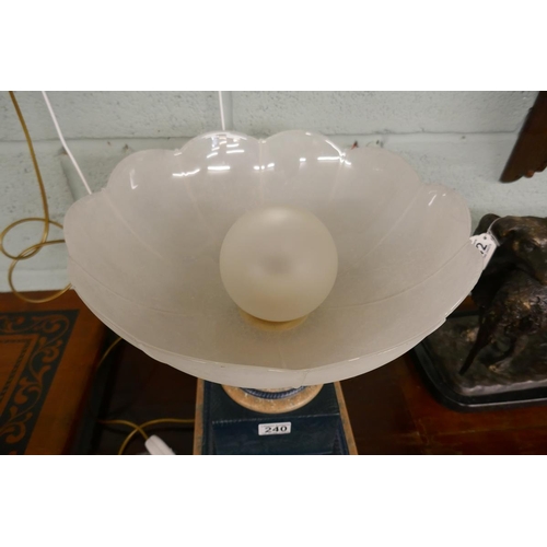 240 - Art Deco style ceramic bowl lamp