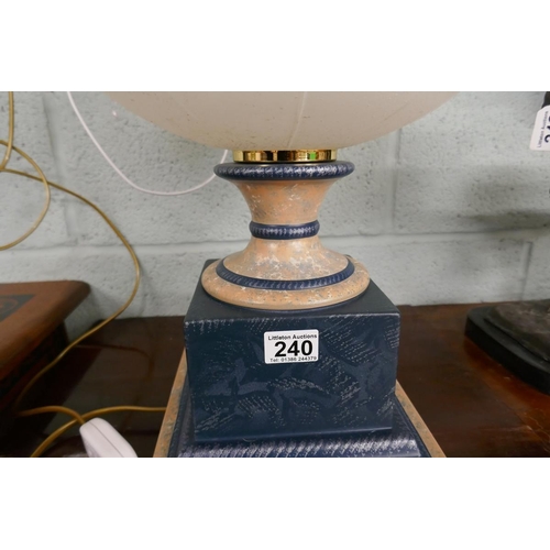 240 - Art Deco style ceramic bowl lamp