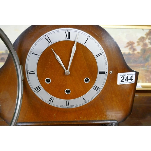 244 - Art Deco mantle clock with Westminster Chime