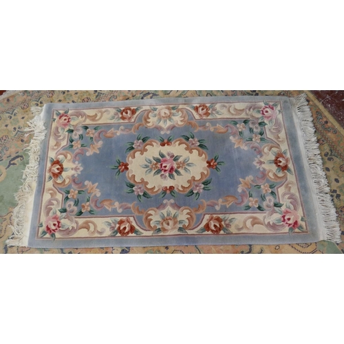 246 - Chinese blue patterned rug