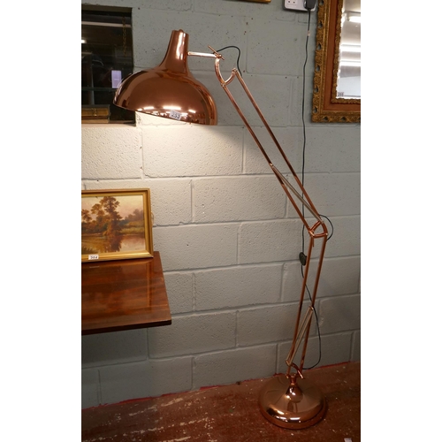 253 - Large copper Anglepoise style standard lamp