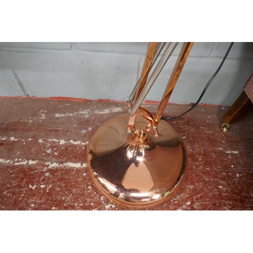 253 - Large copper Anglepoise style standard lamp